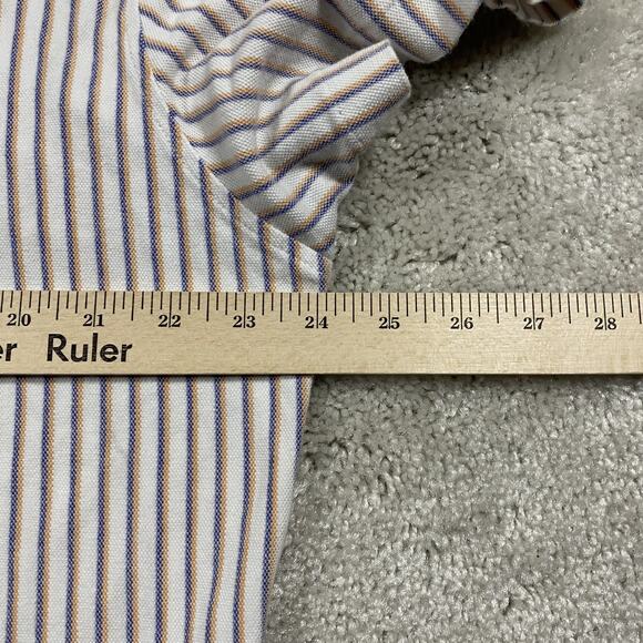 Bonobos Shirt Mens XL White Blue Striped Button Up Knit Preppy Summer Cotton - Picture 6 of 9